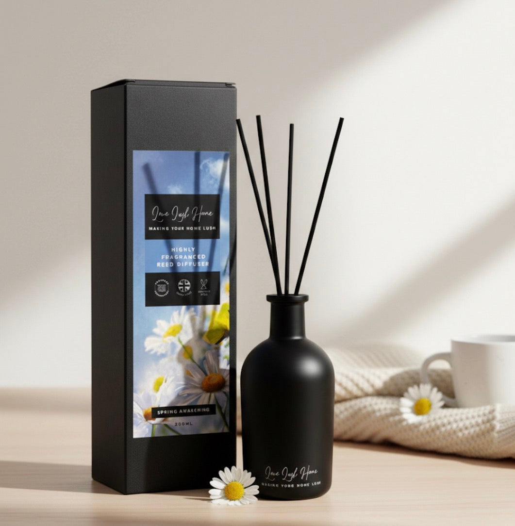 *CLEARANCE* Spring Awakening + Anti Odour Technology | Black Ceramic Reed Diffuser | 200ml