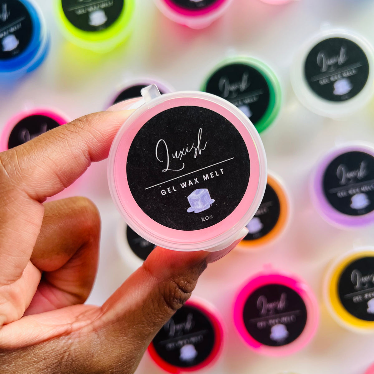 Colour gel wax melts pots