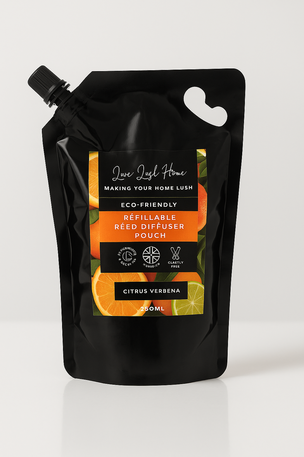 *CLEARANCE* Citrus Verbena + Anti Odour Technology | Refillable Reed Diffuser Pouch - 250ml