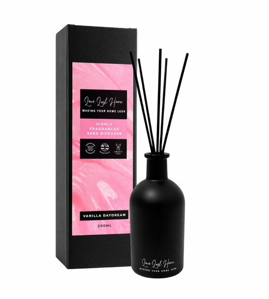 *CLEARANCE* Vanilla Daydream + Anti Odour Technology | Black Ceramic Reed Diffuser | 200ml