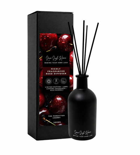 *CLEARANCE* The Forgotten Cherry | Black Ceramic Reed Diffuser | 200ml