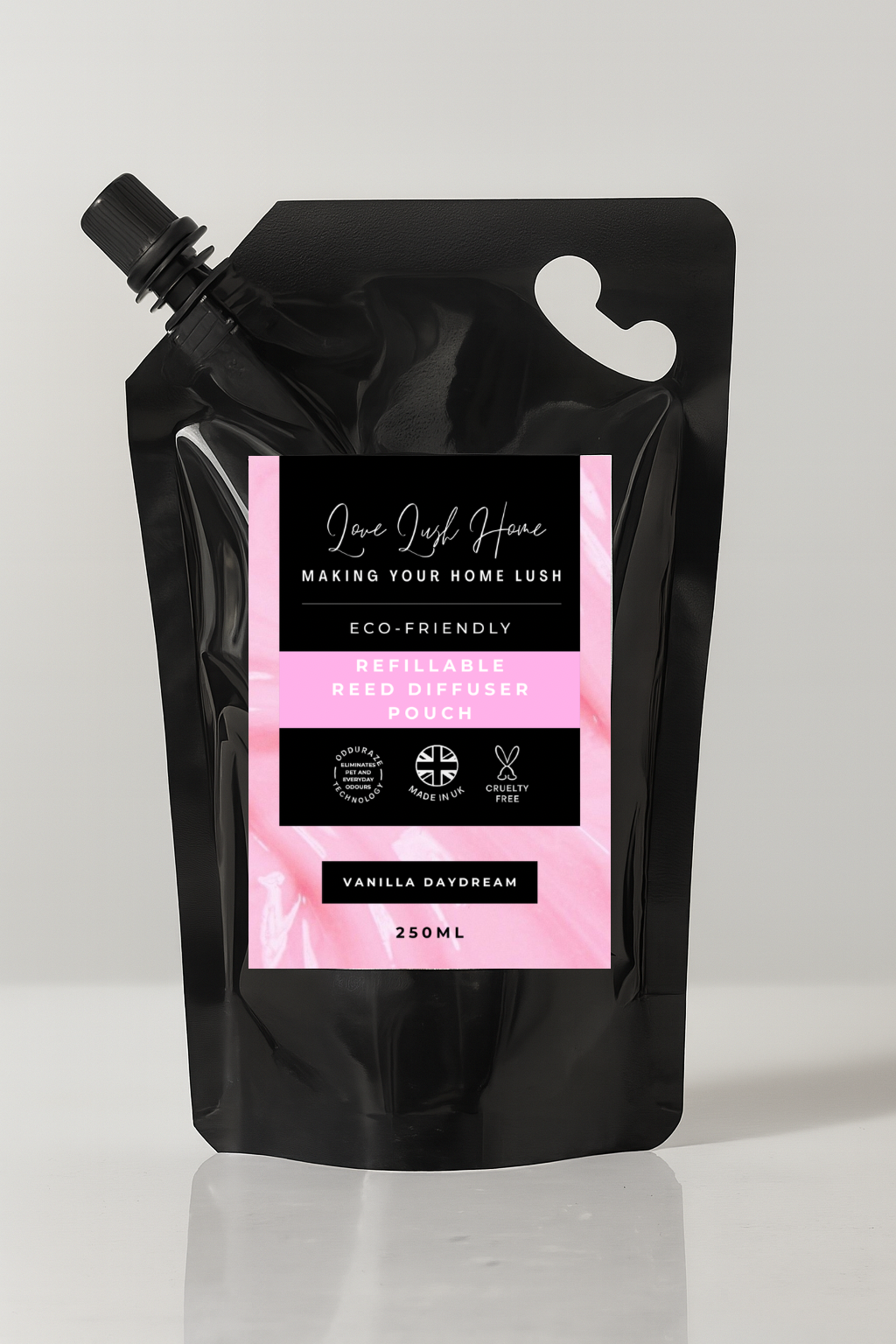 *CLEARANCE* Vanilla Daydream + Anti Odour Technology | Refillable Reed Diffuser Pouch - 250ml